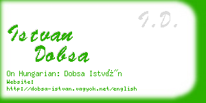 istvan dobsa business card